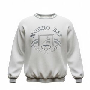 Vintage 90’s Morro Bay Yacht & Country Club Grey Sweatshirt Retro Sportswear XL